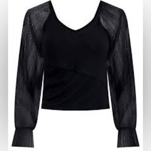 Juniors' Clip-Dot V-Neck Top